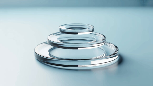 stack of shiny metal rings on blue surface