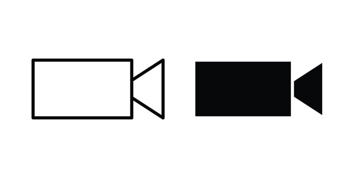 Video call icon for Graphic Design Projects. EPS10