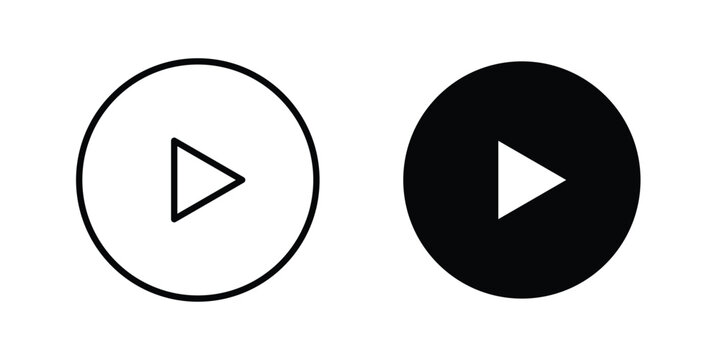 Video play button icon for Graphic Design Projects. EPS10