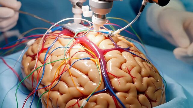 Cortical Vessels Revealed Under Surgical Microscope