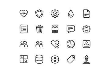 Fototapeta premium Digital Productivity Icons For Teamwork And Service Platforms