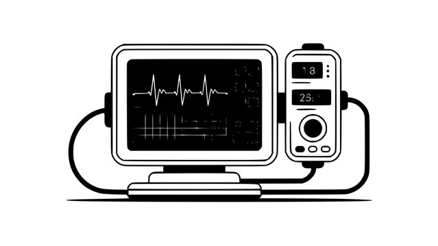 Ecg monitor with heart rate and rhythm display