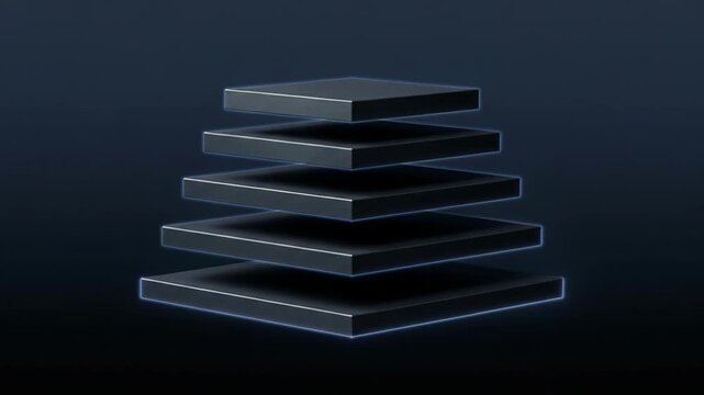 Quantum Layer Stack of Floating Dark Metallic Platforms