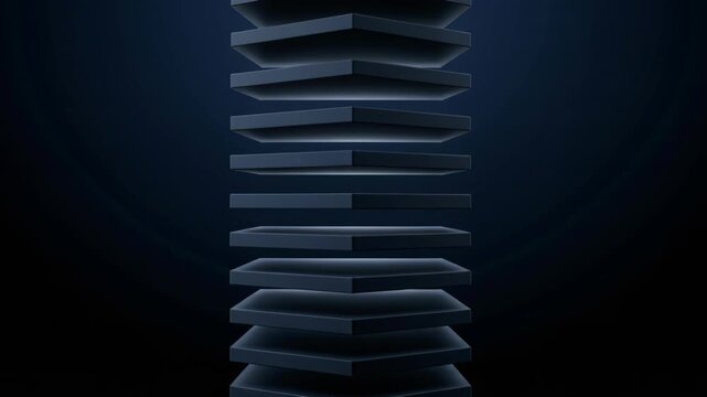 Quantum Layer Stack with Floating Dark Geometric Platforms