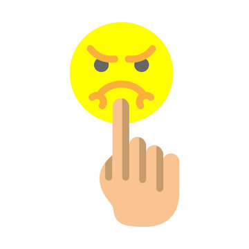 Unsatisfied Customer Vector Flat Icon Design