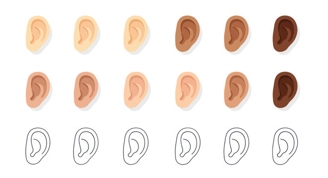 Diversity of Human Ears: Skin Tones and Styles