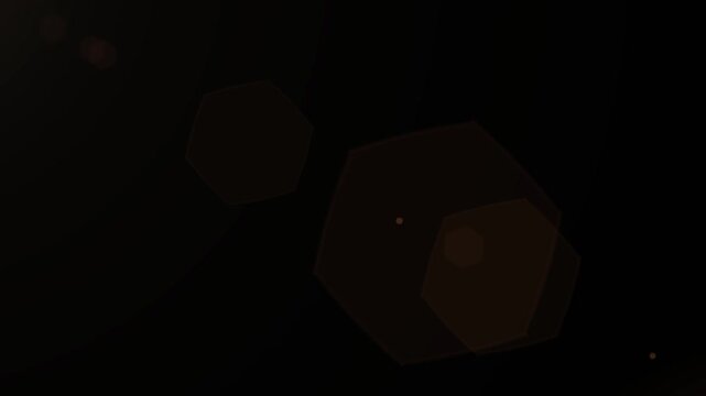 4K Cinematic Optical Lens Flare Background with Golden Light Beam moving across screen, Hexagonal Bokeh and Sharp Blue Prismatic Rays transition through glass effects for overlay or transition