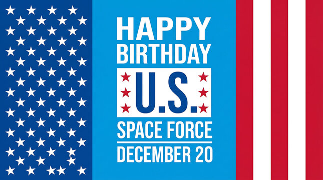 US Space Force birthday, American flag, patriotic background, Space Force logo, U.S. military