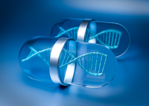 Abstract dna structure a futuristic representation of genetic code