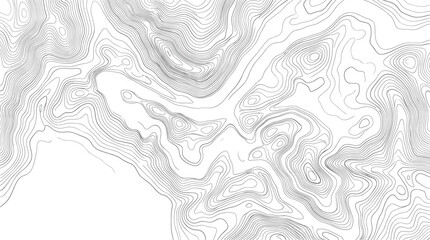 Topographic map contour lines background, abstract geography terrain relief pattern, linear elevation height curves graphic design texture illustration © MdJahanggir