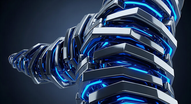 Abstract digital structure with metallic hexagonal elements abstract metallic structure hexagonal geometry technology futuristic engineering hardware industrial background mechanical