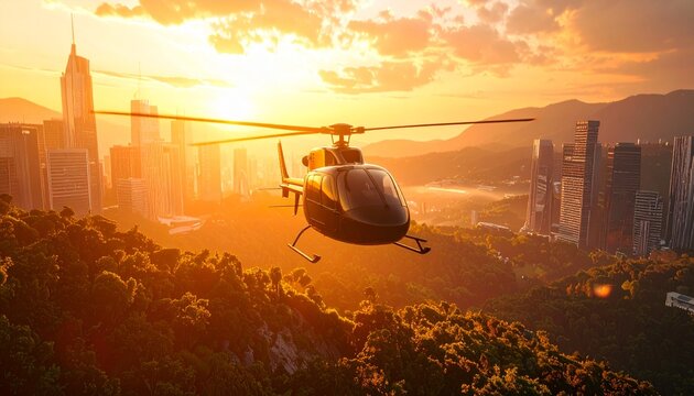 Detailed Photo of Futuristic Stealth Helicopter with Quiet Technology Rotor Blades 4K