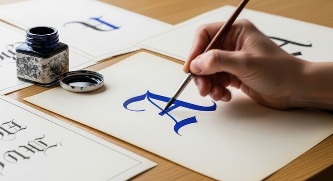 Calligraphy Art - Hand Lettering with Ink and Brush.