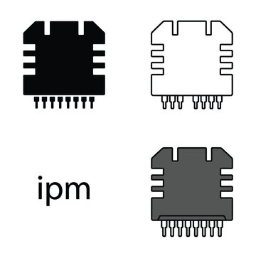 Ipm vector icon set, ipm different style vector icons set isolated on background.
