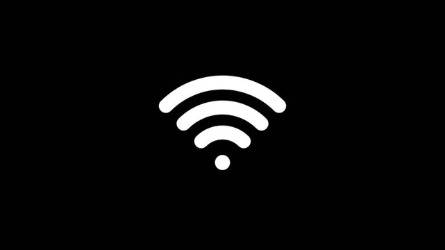 WiFi Symbol Icon illustrating wireless internet connection and network signal. Simple graphic design for web, mobile application and digital interface development.