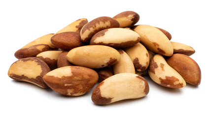 Obraz premium A close-up view of delicious Brazil nuts, showcasing their unique colors and textures, perfect for healthy snacking or culinary use.