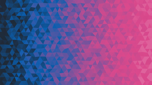 Abstract geometric background with blue and pink gradient triangles