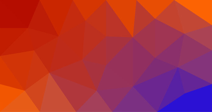 Low polygonal background Red Orange Violet Geometric origami style