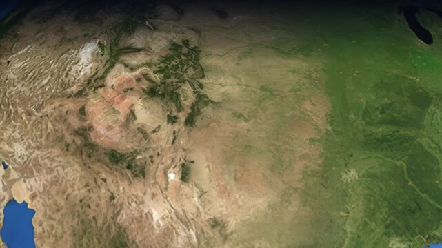 Animated Flight Path Map from Las Vegas USA to Munich Germany
