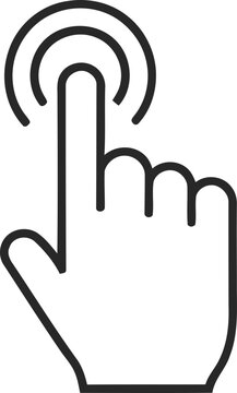 Hand pointing up with hmm gesture icon