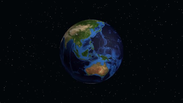 Earth Zoom Animation to Wuppertal Germany with Population Data Overlay