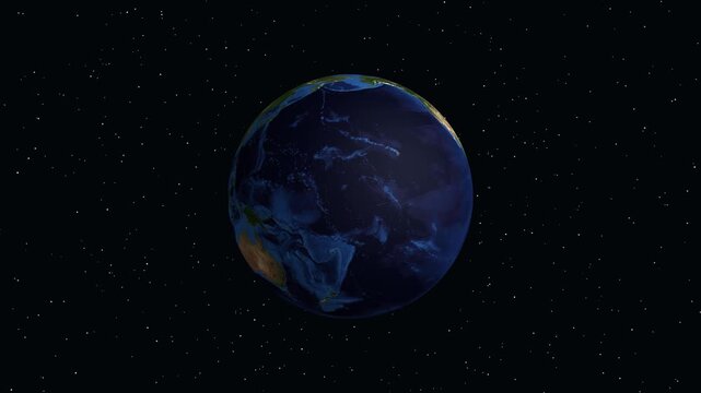 Earth Zoom Animation Focusing on Indore India with Population Data
