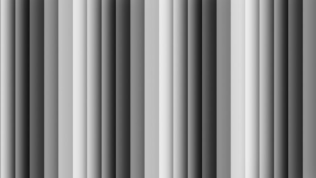 Sleek and modern abstract background featuring a rhythmic pattern of vertical grey stripes with subtle gradients and a sense of depth, ideal for contemporary design aesthetics and minimalist visuals