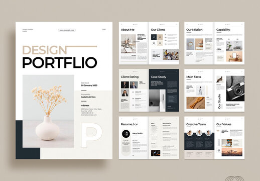 Design Portfolio Resume CV Brochure Template