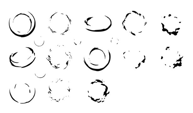 Realistic Circular Smoke Rings and Fog Clouds Vector Overlay Effect Collection