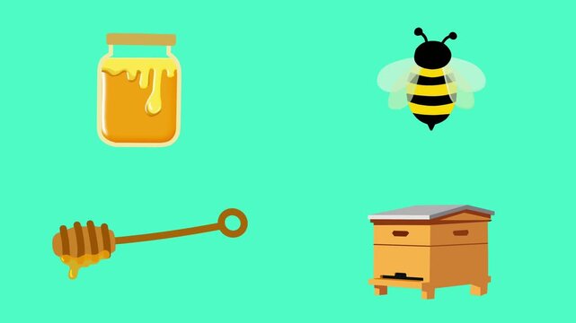 2D Animated World Bee Day Elements. Perfect for educational videos, environmental campaigns, and nature-themed motion graphics.