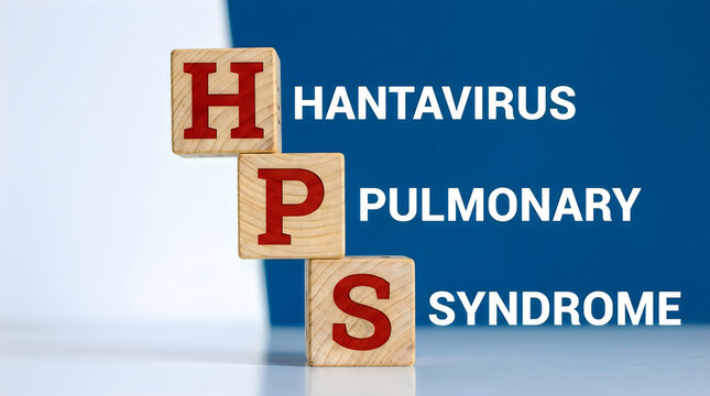 Hantavirus pulmonary syndrome hps acronym on wooden blocks