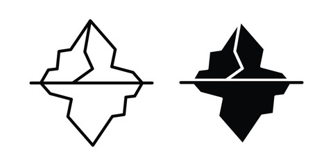 Iceberg icon. Linear icon collection. flat black icons © Franklin