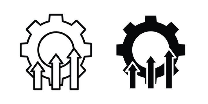 Improvement icon. Linear icon collection. flat black icons