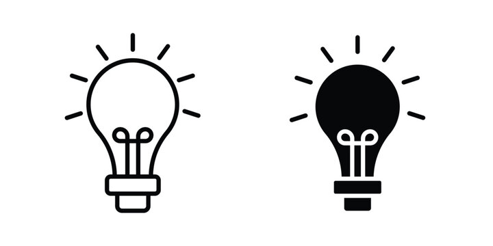 Inspiration icon. Linear icon collection. flat black icons