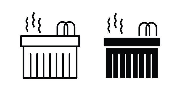 Jacuzzi icon. Linear icon collection. flat black icons