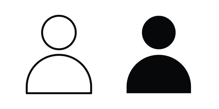 User icon. Linear icon collection. flat black icons