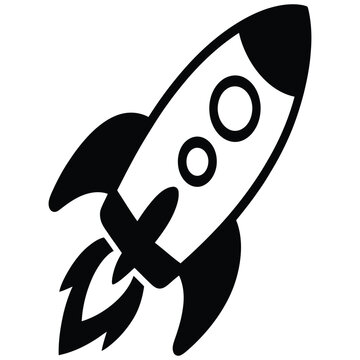 Space Rocket Vector Illustration Icon Design