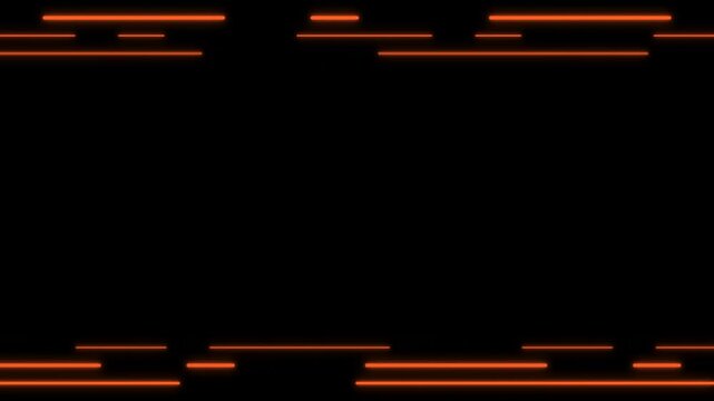 Glowing orange lines flicker horizontally in this high contrast digital motion graphic animation video for modern technology interface visual effects