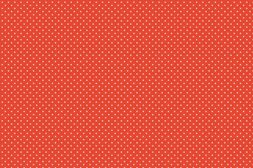 Fototapeta premium Radial dots seamless pattern vector in scarlet and white colors 