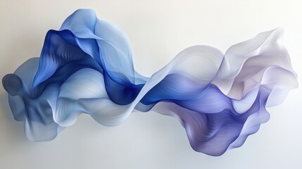 Obraz premium Flowing shapes create a modern design with muted colors and a smooth look across a pale background