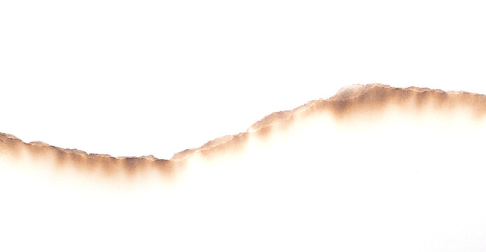 burning paper. isolated burn edge