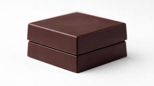 One square piece of dark chocolate candy