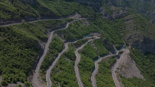 Incredible road filmed by drone in the North of Albania