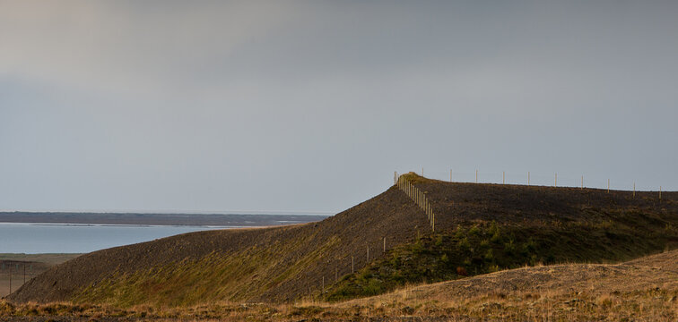 Pastural land and fences in Iceland