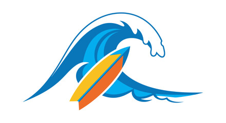 Obraz premium Surfboard riding ocean wave sports.