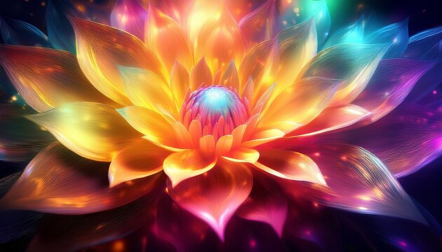 Vibrant Abstract Floral Energy Burst