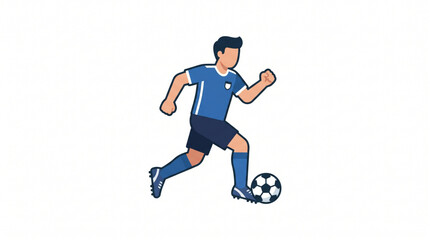 Soccer player single icon isolated on white background, football vector illustration © Yuzma