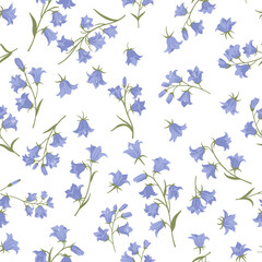 Obraz premium Seamless Pattern of Blue Flowers