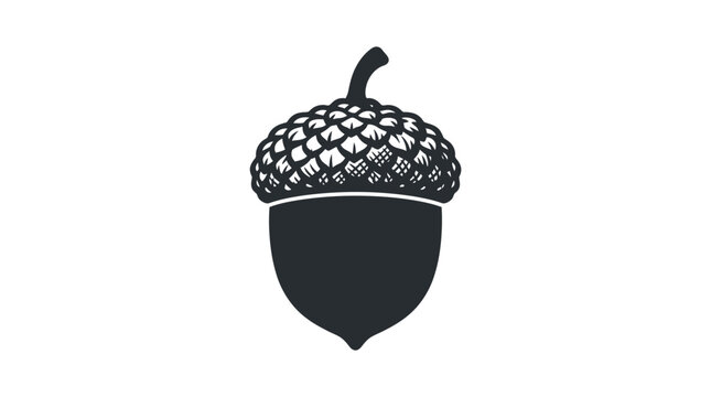 Black acorn cap and stem.