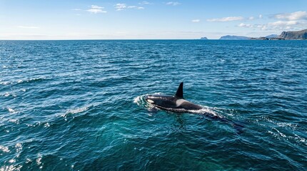 Fototapeta premium dolphin jumping out of water
